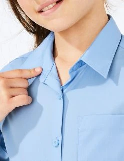 M&S Collection 2pk Girls' Slim Fit Non-Iron School Shirts (2-18 Yrs) -Cheap School Uniform Store SD 04 T76 5984 E0 X EC 3