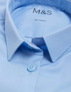 M&S Collection 2pk Girls' Slim Fit Non-Iron School Shirts (2-18 Yrs) -Cheap School Uniform Store SD 04 T76 5984 E0 X EC 8