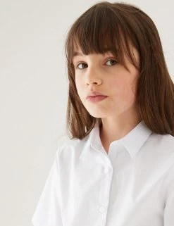 M&S Collection 2pk Girls' Skinny Fit School Shirts (2-18 Yrs) 10 M&S Collection 2pk Girls' Skinny Fit School Shirts (2-18 Yrs) -Cheap School Uniform Store SD 04 T76 5991 Z0 X EC 1