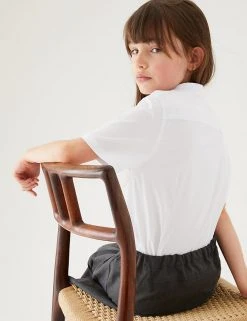 M&S Collection 2pk Girls' Skinny Fit School Shirts (2-18 Yrs) 11 M&S Collection 2pk Girls' Skinny Fit School Shirts (2-18 Yrs) -Cheap School Uniform Store SD 04 T76 5991 Z0 X EC 2