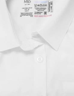 M&S Collection 2pk Girls’ Slim Fit Pure Cotton School Shirts (2-18 Yrs) 6 M&S Collection 2pk Girls’ Slim Fit Pure Cotton School Shirts (2-18 Yrs) -Cheap School Uniform Store SD 04 T76 5996S Z0 X EC 3