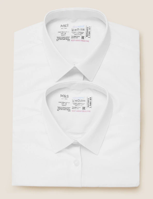 2pk Girls’ Slim Fit Pure Cotton School Shirts (2-18 Yrs) M&S Collection 2pk Girls’ Slim Fit Pure Cotton School Shirts (2-18 Yrs) -Cheap School Uniform Store SD 04 T76 5996S Z0 X EC 7