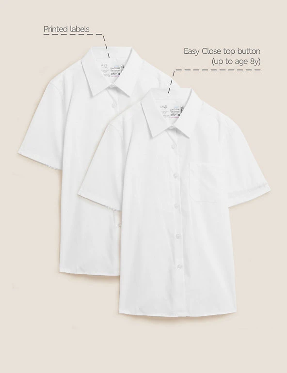 2pk Girls’ Slim Fit Pure Cotton School Shirts (2-18 Yrs) M&S Collection 2pk Girls’ Slim Fit Pure Cotton School Shirts (2-18 Yrs) -Cheap School Uniform Store SD 04 T76 5996S Z0 X EC 90
