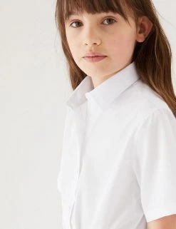 M&S Collection 3pk Girls’ Adaptive Easy Iron School Shirts (3-18 Yrs) -Cheap School Uniform Store SD 04 T76 5998 Z0 X EC 1
