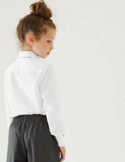 M&S Collection 3pk Girls' Longer Length Easy Iron School Shirts (4-18 Yrs) 5 M&S Collection 3pk Girls' Longer Length Easy Iron School Shirts (4-18 Yrs) -Cheap School Uniform Store SD 04 T76 6023L Z0 X EC 2