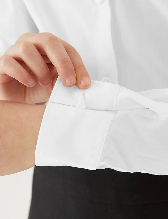 3pk Girls' Plus Fit Easy Iron School Shirts (4-18 Yrs) M&S Collection 3pk Girls' Plus Fit Easy Iron School Shirts (4-18 Yrs) -Cheap School Uniform Store SD 04 T76 6023P Z0 X EC 3