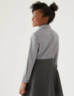 M&S Collection 3pk Girls' Easy Iron School Shirts (2-16 Yrs) 11 M&S Collection 3pk Girls' Easy Iron School Shirts (2-16 Yrs) -Cheap School Uniform Store SD 04 T76 6023 T0 X EC 2