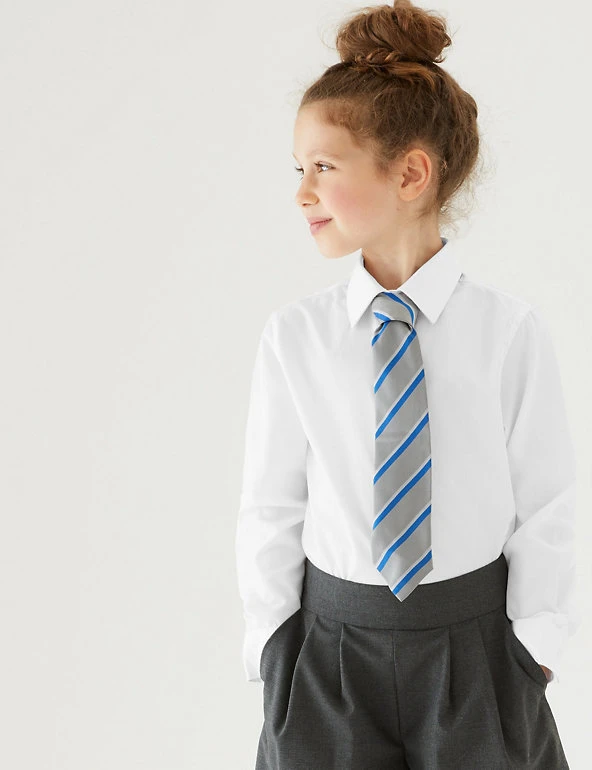 3pk Girls' Easy Iron School Shirts (2-16 Yrs) M&S Collection 3pk Girls' Easy Iron School Shirts (2-16 Yrs) -Cheap School Uniform Store SD 04 T76 6023 Z0 X EC 0