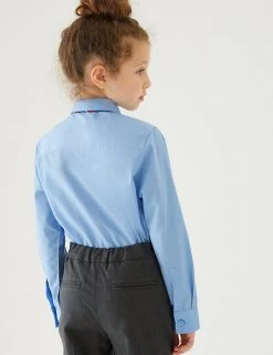 M&S Collection 3pk Girls' Slim Fit Easy Iron School Shirts (2-16 Yrs) 11 M&S Collection 3pk Girls' Slim Fit Easy Iron School Shirts (2-16 Yrs) -Cheap School Uniform Store SD 04 T76 6024 E0 X EC 2