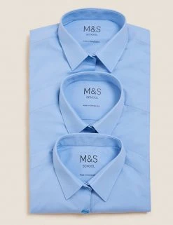 M&S Collection 3pk Girls' Slim Fit Easy Iron School Shirts (2-16 Yrs) 13 M&S Collection 3pk Girls' Slim Fit Easy Iron School Shirts (2-16 Yrs) -Cheap School Uniform Store SD 04 T76 6024 E0 X EC 7