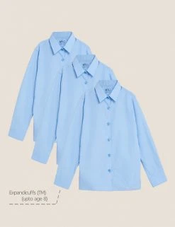 M&S Collection 3pk Girls' Slim Fit Easy Iron School Shirts (2-16 Yrs) 9 M&S Collection 3pk Girls' Slim Fit Easy Iron School Shirts (2-16 Yrs) -Cheap School Uniform Store SD 04 T76 6024 E0 X EC 90