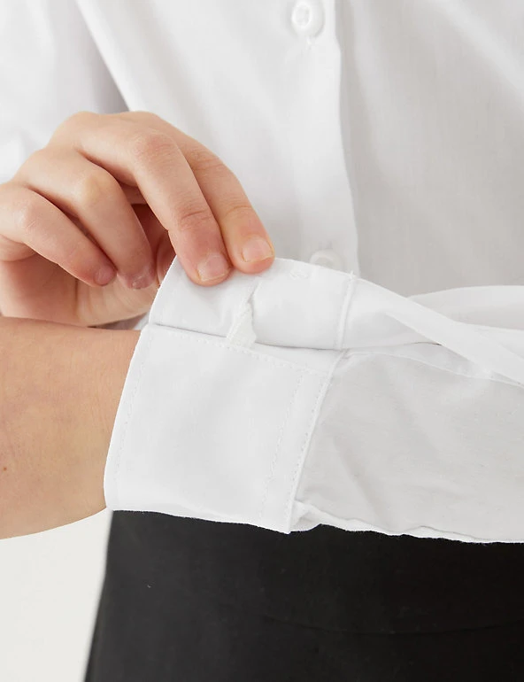 3pk Girls' Slim Fit Easy Iron School Shirts (2-16 Yrs) M&S Collection 3pk Girls' Slim Fit Easy Iron School Shirts (2-16 Yrs) -Cheap School Uniform Store SD 04 T76 6024 Z0 X EC 2