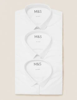 M&S Collection 3pk Girls' Slim Fit Easy Iron School Shirts (2-16 Yrs) 7 M&S Collection 3pk Girls' Slim Fit Easy Iron School Shirts (2-16 Yrs) -Cheap School Uniform Store SD 04 T76 6024 Z0 X EC 7