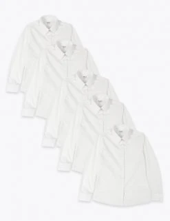 M&S Collection 5pk Girls' Regular Fit Easy To Iron Shirts (2-18 Yrs) 9 M&S Collection 5pk Girls' Regular Fit Easy To Iron Shirts (2-18 Yrs) -Cheap School Uniform Store SD 04 T76 6025 Z0 X EC 90