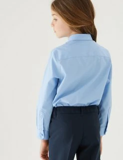 M&S Collection 2pk Girls' Non-Iron School Shirts (2-18 Yrs) -Cheap School Uniform Store SD 04 T76 6037 E0 X EC 2