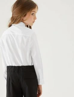 M&S Collection 2pk Girls' Non-Iron School Shirts (2-18 Yrs) -Cheap School Uniform Store SD 04 T76 6037 Z0 X EC 2