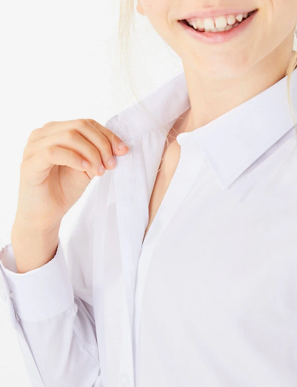 3pk Girls' Easy Dressing Easy Iron School Shirts (3-18 Yrs) M&S Collection 3pk Girls' Easy Dressing Easy Iron School Shirts (3-18 Yrs) -Cheap School Uniform Store SD 04 T76 6042 Z0 X EC 2