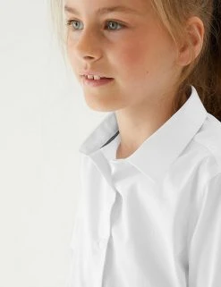 M&S Collection 2pk Girls' Skinny Fit School Shirts (2-18 Yrs) -Cheap School Uniform Store SD 04 T76 6057 Z0 X EC 2