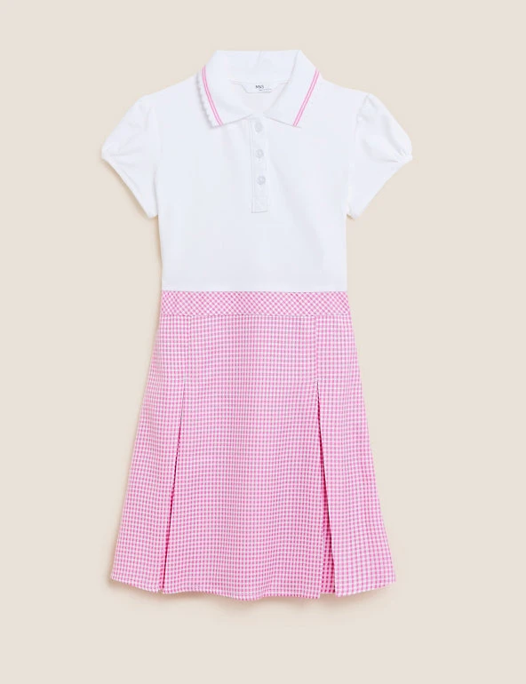 M&S Collection Dresses Girls' 2 In 1 Gingham Pleated School Dress (2-14 Yrs) 14 M&S Collection Dresses Girls' 2 In 1 Gingham Pleated School Dress (2-14 Yrs) - Image 12