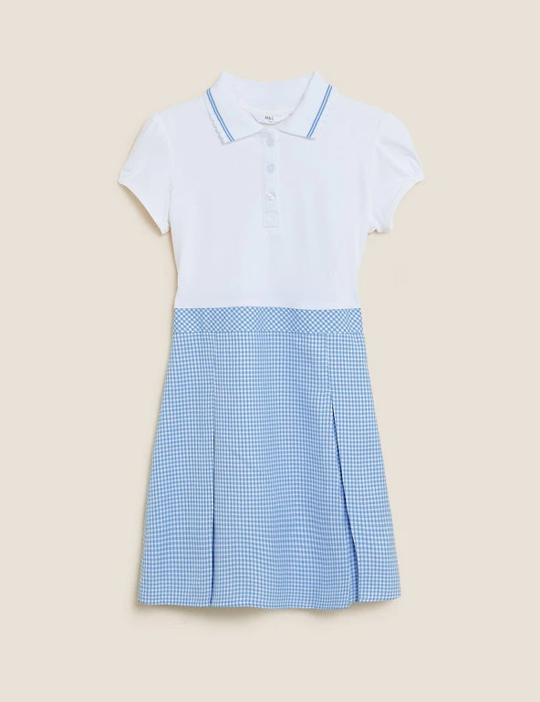 M&S Collection Dresses Girls' 2 In 1 Gingham Pleated School Dress (2-14 Yrs) 30 M&S Collection Dresses Girls' 2 In 1 Gingham Pleated School Dress (2-14 Yrs) - Image 28