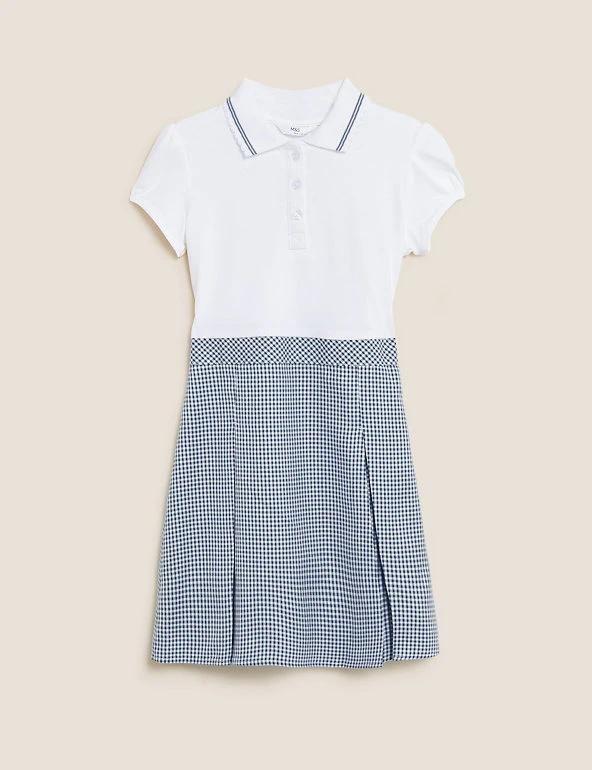 M&S Collection Dresses Girls' 2 In 1 Gingham Pleated School Dress (2-14 Yrs) 35 M&S Collection Dresses Girls' 2 In 1 Gingham Pleated School Dress (2-14 Yrs) - Image 33