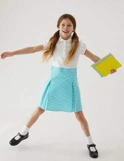 M&S Collection Dresses Girls' 2 In 1 Gingham Pleated School Dress (2-14 Yrs) 79 M&S Collection Dresses Girls' 2 In 1 Gingham Pleated School Dress (2-14 Yrs) -Cheap School Uniform Store SD 04 T76 6475 J0 X EC 0