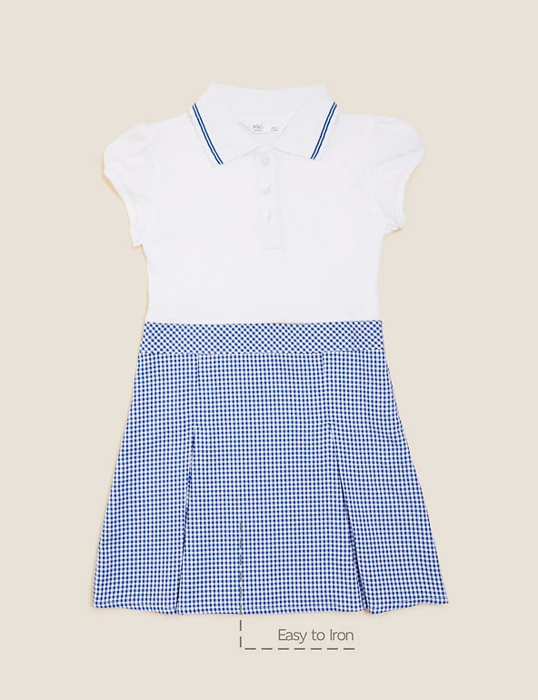 M&S Collection Dresses Girls' 2 In 1 Gingham Pleated School Dress (2-14 Yrs) 25 M&S Collection Dresses Girls' 2 In 1 Gingham Pleated School Dress (2-14 Yrs) - Image 23