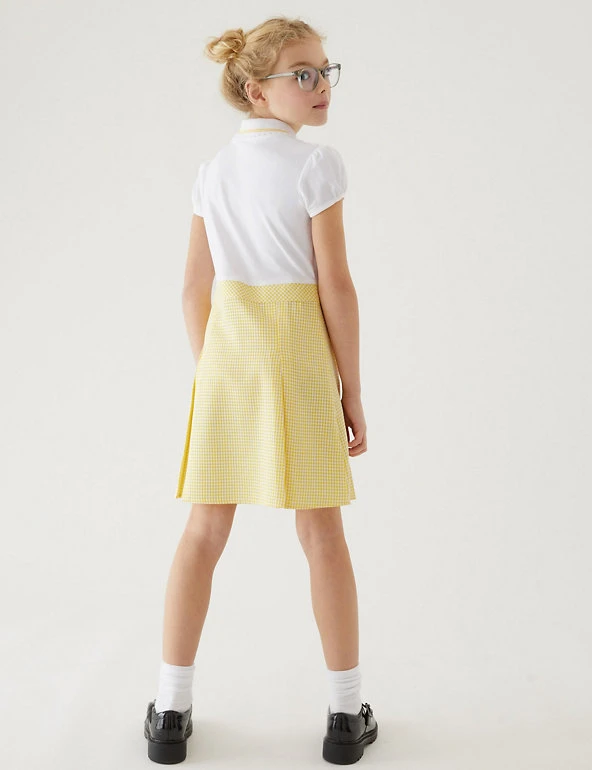 M&S Collection Dresses Girls' 2 In 1 Gingham Pleated School Dress (2-14 Yrs) 11 M&S Collection Dresses Girls' 2 In 1 Gingham Pleated School Dress (2-14 Yrs) - Image 9