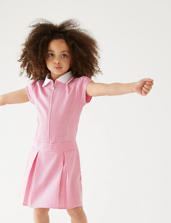 M&S Collection Dresses Girls' Gingham Pleated School Dress (2-14 Yrs) 24 M&S Collection Dresses Girls' Gingham Pleated School Dress (2-14 Yrs) - Image 22