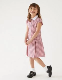 M&S Collection Dresses Girls' Gingham Pleated School Dress (2-14 Yrs) 59 M&S Collection Dresses Girls' Gingham Pleated School Dress (2-14 Yrs) -Cheap School Uniform Store SD 04 T76 6477 B0 X EC 0