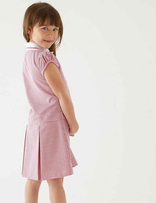 M&S Collection Dresses Girls' Gingham Pleated School Dress (2-14 Yrs) 22 M&S Collection Dresses Girls' Gingham Pleated School Dress (2-14 Yrs) - Image 20