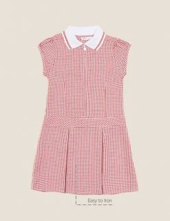 M&S Collection Dresses Girls' Gingham Pleated School Dress (2-14 Yrs) 60 M&S Collection Dresses Girls' Gingham Pleated School Dress (2-14 Yrs) -Cheap School Uniform Store SD 04 T76 6477 B0 X EC 90