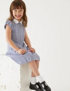 M&S Collection Dresses Girls' Gingham Pleated School Dress (2-14 Yrs) 74 M&S Collection Dresses Girls' Gingham Pleated School Dress (2-14 Yrs) -Cheap School Uniform Store SD 04 T76 6477 F0 X EC 0
