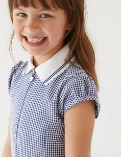 M&S Collection Dresses Girls' Gingham Pleated School Dress (2-14 Yrs) 76 M&S Collection Dresses Girls' Gingham Pleated School Dress (2-14 Yrs) -Cheap School Uniform Store SD 04 T76 6477 F0 X EC 1