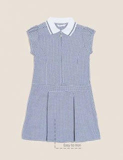 M&S Collection Dresses Girls' Gingham Pleated School Dress (2-14 Yrs) 75 M&S Collection Dresses Girls' Gingham Pleated School Dress (2-14 Yrs) -Cheap School Uniform Store SD 04 T76 6477 F0 X EC 90