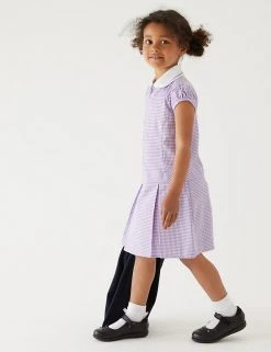 M&S Collection Dresses Girls' Gingham Pleated School Dress (2-14 Yrs) 69 M&S Collection Dresses Girls' Gingham Pleated School Dress (2-14 Yrs) -Cheap School Uniform Store SD 04 T76 6477 G0 X EC 0