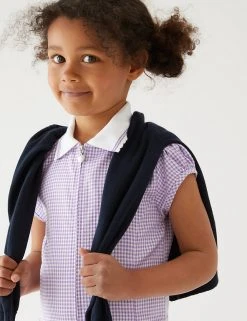 M&S Collection Dresses Girls' Gingham Pleated School Dress (2-14 Yrs) 71 M&S Collection Dresses Girls' Gingham Pleated School Dress (2-14 Yrs) -Cheap School Uniform Store SD 04 T76 6477 G0 X EC 1