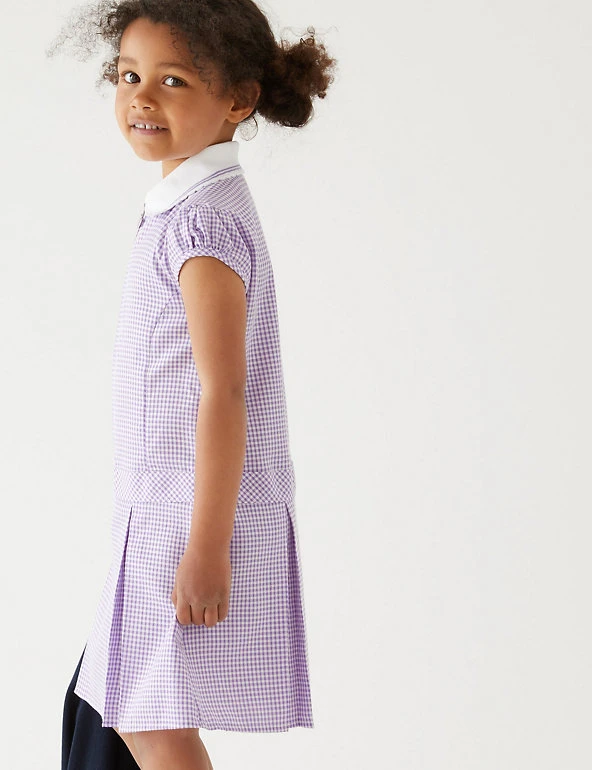 M&S Collection Dresses Girls' Gingham Pleated School Dress (2-14 Yrs) 32 M&S Collection Dresses Girls' Gingham Pleated School Dress (2-14 Yrs) - Image 30