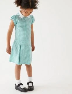 M&S Collection Dresses Girls' Gingham Pleated School Dress (2-14 Yrs) 79 M&S Collection Dresses Girls' Gingham Pleated School Dress (2-14 Yrs) -Cheap School Uniform Store SD 04 T76 6477 J0 X EC 0
