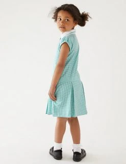 M&S Collection Dresses Girls' Gingham Pleated School Dress (2-14 Yrs) 82 M&S Collection Dresses Girls' Gingham Pleated School Dress (2-14 Yrs) -Cheap School Uniform Store SD 04 T76 6477 J0 X EC 2