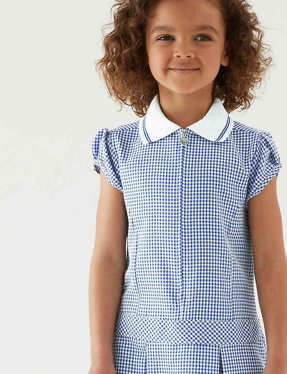 M&S Collection Dresses Girls' Gingham Pleated School Dress (2-14 Yrs) 10 M&S Collection Dresses Girls' Gingham Pleated School Dress (2-14 Yrs) - Image 8