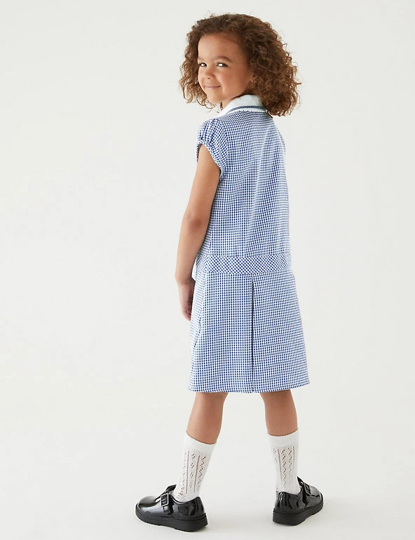 M&S Collection Dresses Girls' Gingham Pleated School Dress (2-14 Yrs) 11 M&S Collection Dresses Girls' Gingham Pleated School Dress (2-14 Yrs) - Image 9