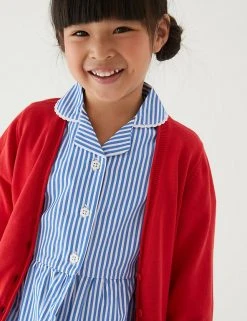 M&S Collection Dresses Girls' Pure Cotton Striped School Dress (2-14 Yrs) -Cheap School Uniform Store SD 04 T76 6480 O4 X EC 1