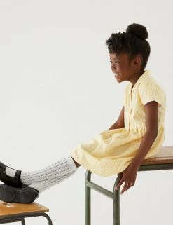 M&S Collection Dresses Girls' Pure Cotton Striped School Dress (2-14 Yrs) -Cheap School Uniform Store SD 04 T76 6480 R0 X EC 0