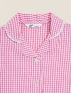 M&S Collection Dresses Girls' Pure Cotton Gingham School Dress (2-14 Yrs) -Cheap School Uniform Store SD 04 T76 6481 A0 X EC 3