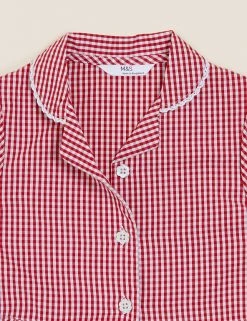 M&S Collection Dresses Girls' Pure Cotton Gingham School Dress (2-14 Yrs) -Cheap School Uniform Store SD 04 T76 6481 B0 X EC 3