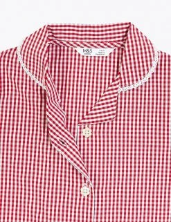 M&S Collection Dresses Girls' Pure Cotton Gingham School Dress (2-14 Yrs) -Cheap School Uniform Store SD 04 T76 6481 B0 X EC 4