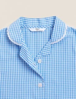 M&S Collection Dresses Girls' Pure Cotton Gingham School Dress (2-14 Yrs) -Cheap School Uniform Store SD 04 T76 6481 E1 X EC 3