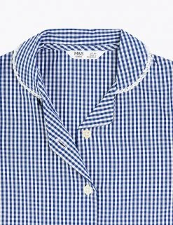 M&S Collection Dresses Girls' Pure Cotton Gingham School Dress (2-14 Yrs) -Cheap School Uniform Store SD 04 T76 6481 F0 X EC 4