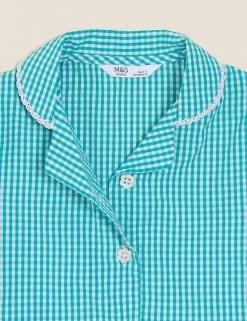 M&S Collection Dresses Girls' Pure Cotton Gingham School Dress (2-14 Yrs) -Cheap School Uniform Store SD 04 T76 6481 J0 X EC 3